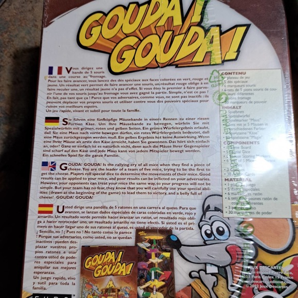 NEW SEALED Family FUN GOUDA!GOUDA! Euro Games Jeux Descartes 2002 - Picture 3 of 5